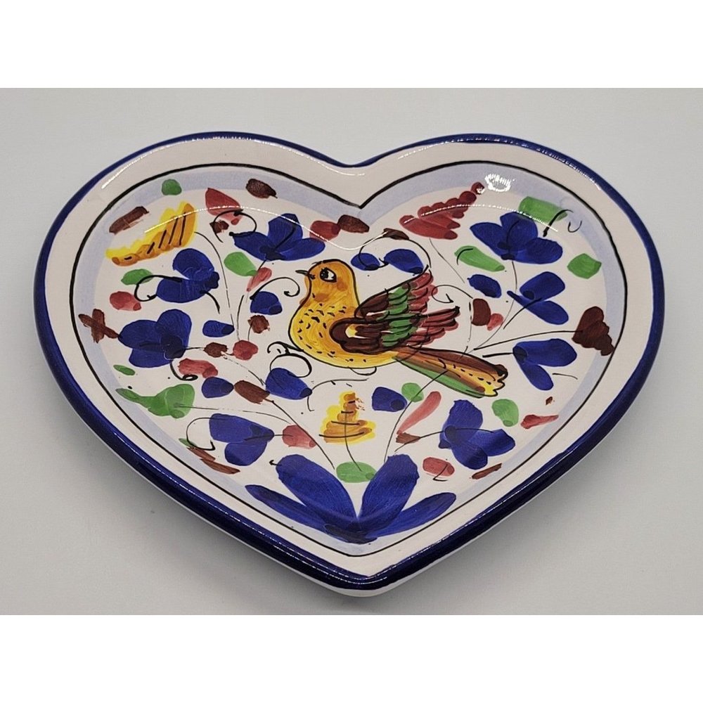 Deruta Heart Trinket Ring Dish
